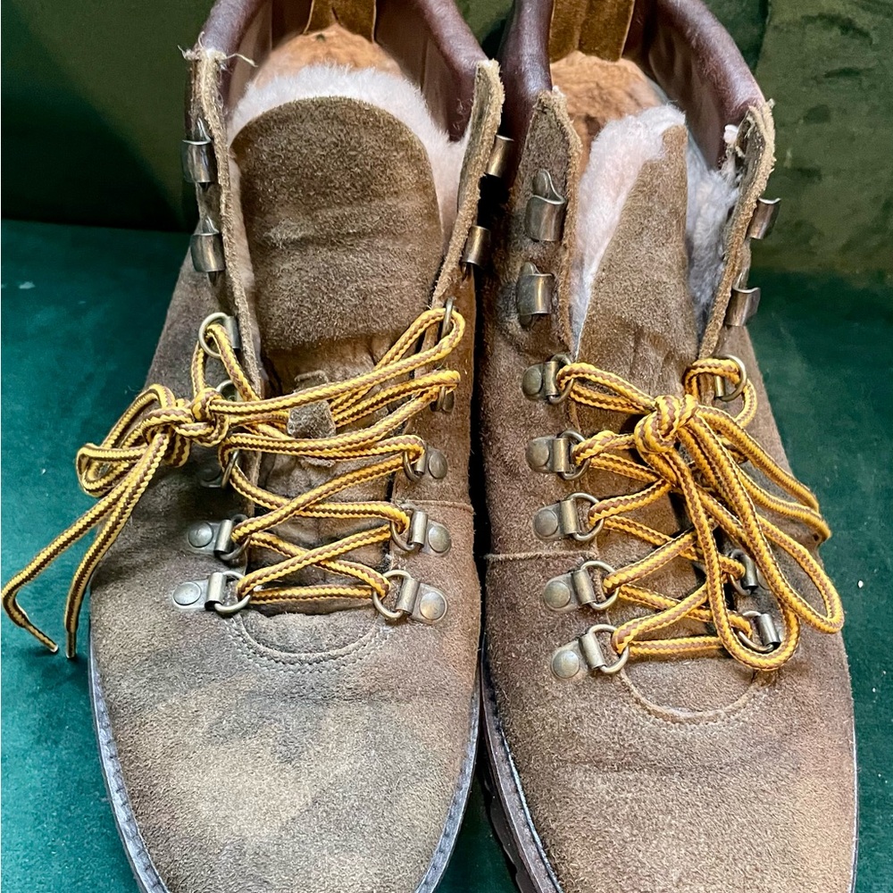 Barneys New York Camo Suede Hiking Boots